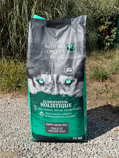 Croquettes chien 20 kg Natural concept -sans céréales- Puppy
