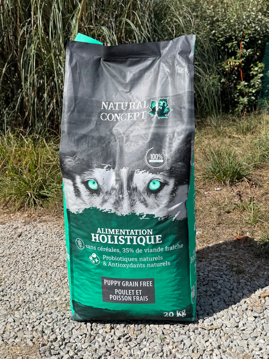 Croquettes chien 20 kg Natural concept -sans céréales- Puppy