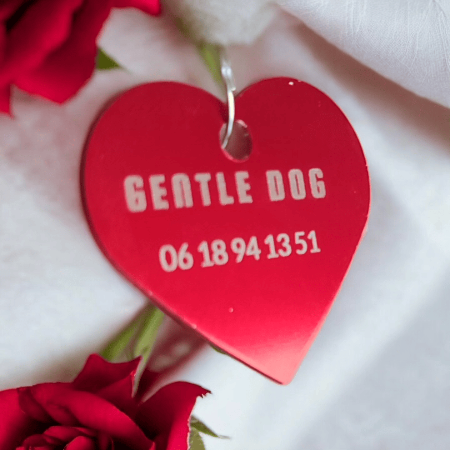 Médaille personnalisée "coeur" - Gentle Dog