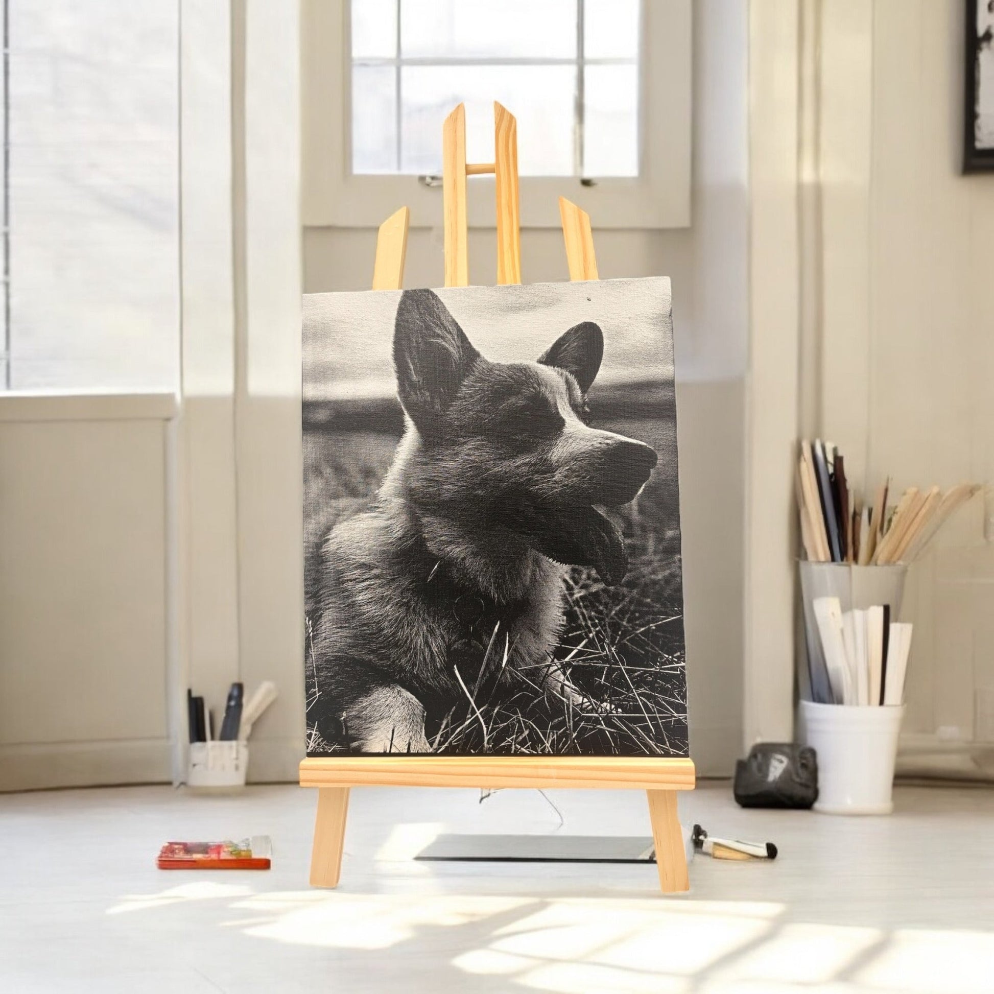 Portait acrylique sur toile - Gentle Dog