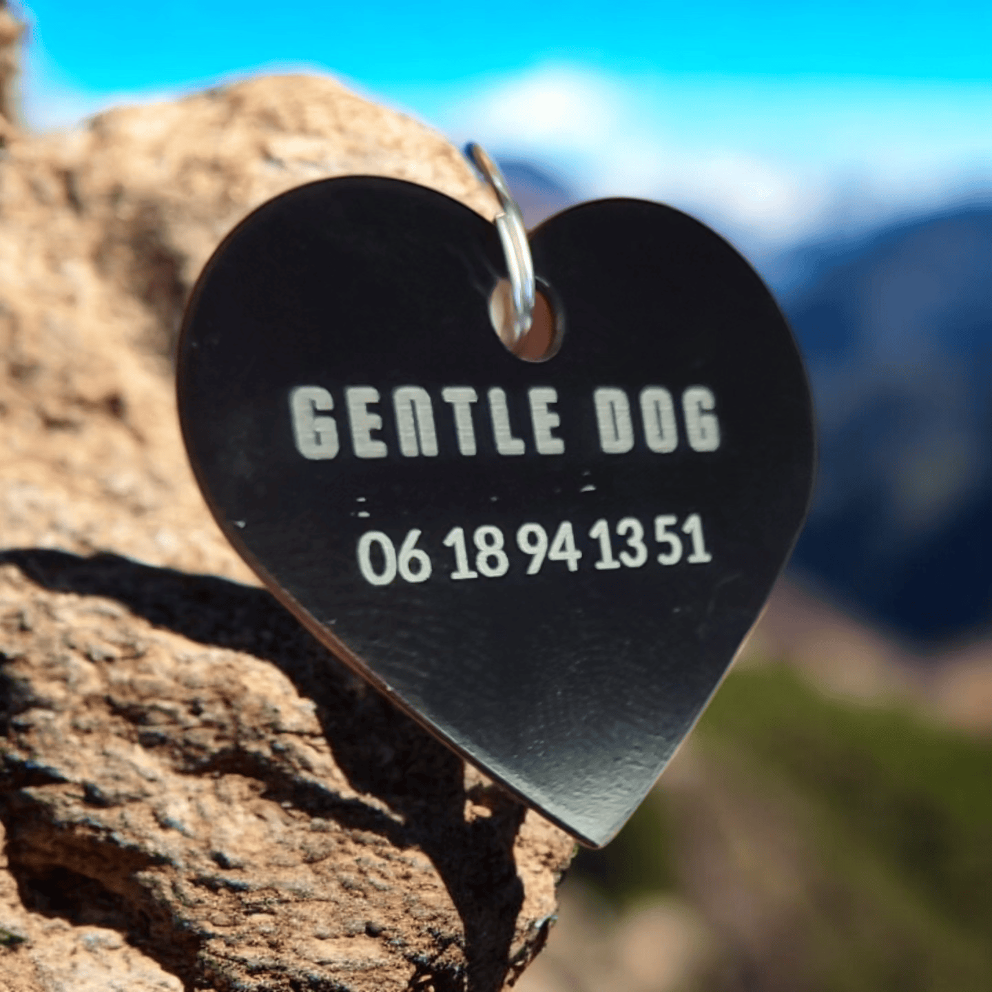 Médaille personnalisée "coeur" - Gentle Dog