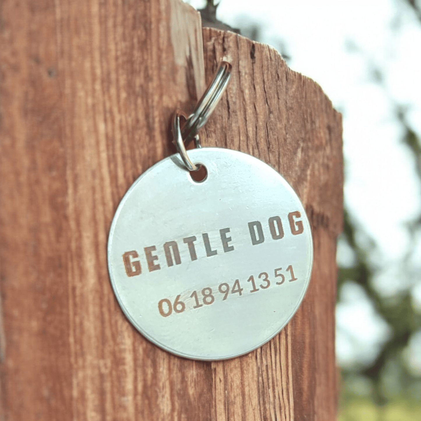 Médaille personnalisée "rond" - Gentle Dog
